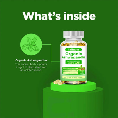 Organic ashwagandha supplement.