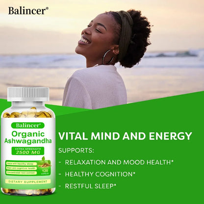 Organic ashwagandha supplement.