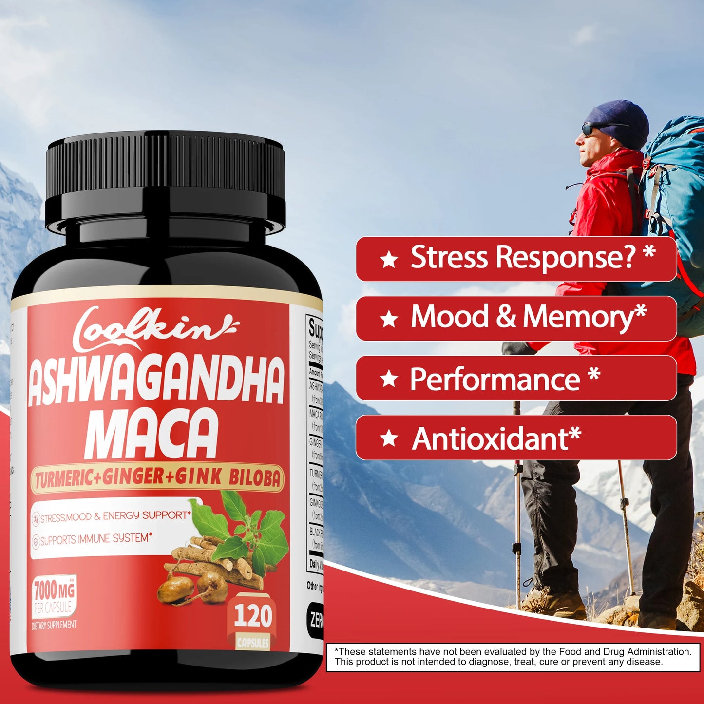 Ashwagandha and Maca Capsules.