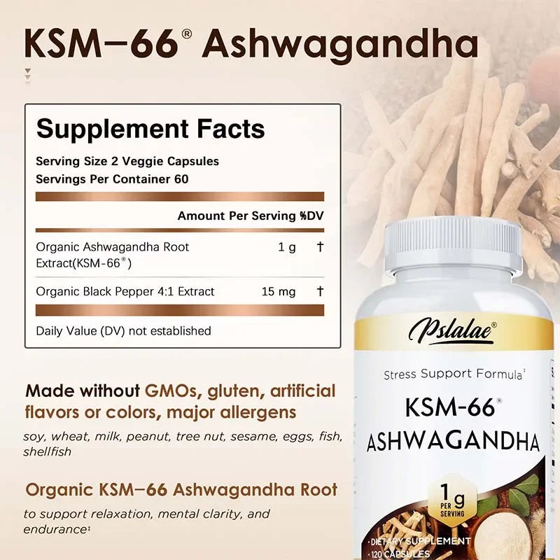 KSM-66 Ashwagandha dietary supplement.