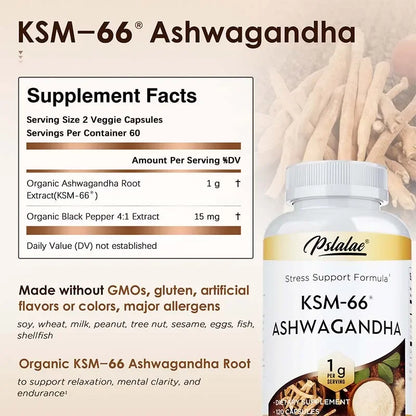 KSM-66 Ashwagandha dietary supplement.
